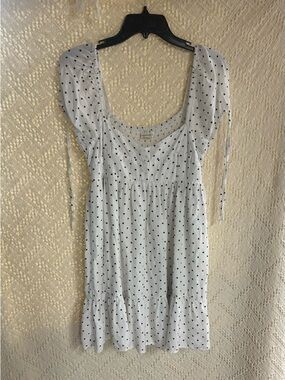 Aeropostale White Dress with Black Polka Dots